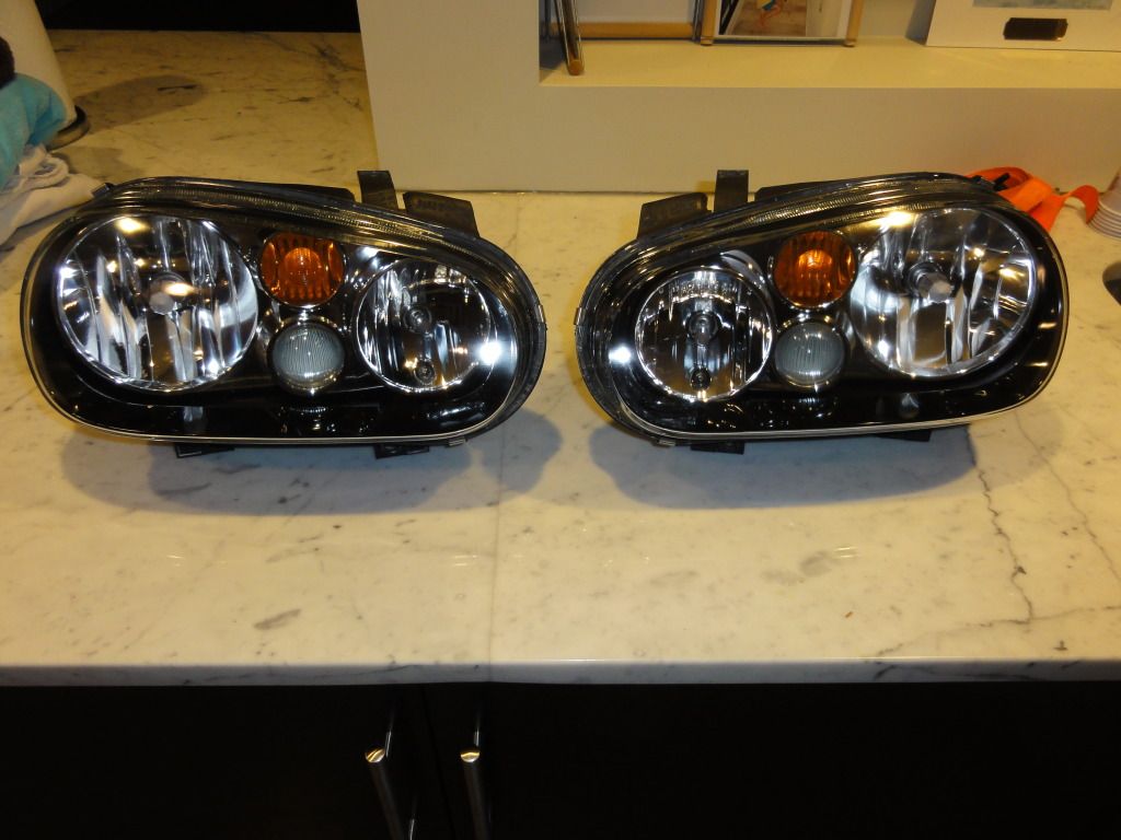 20th Year headlights w/ glass lenses, e codes VW Vortex Volkswagen Forum